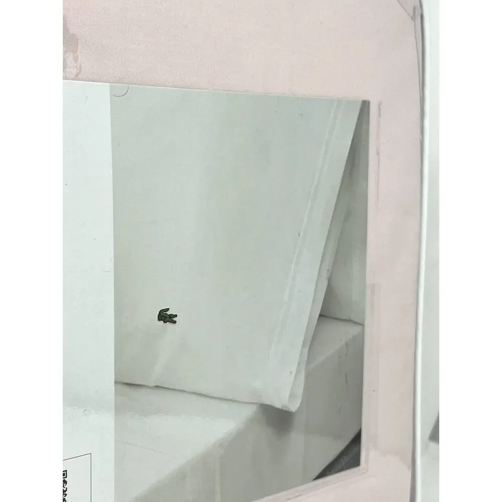 Lacoste KING Sheet Set Iced Pink 100% Cotton Percale Crocodile Logo 4 Pieces